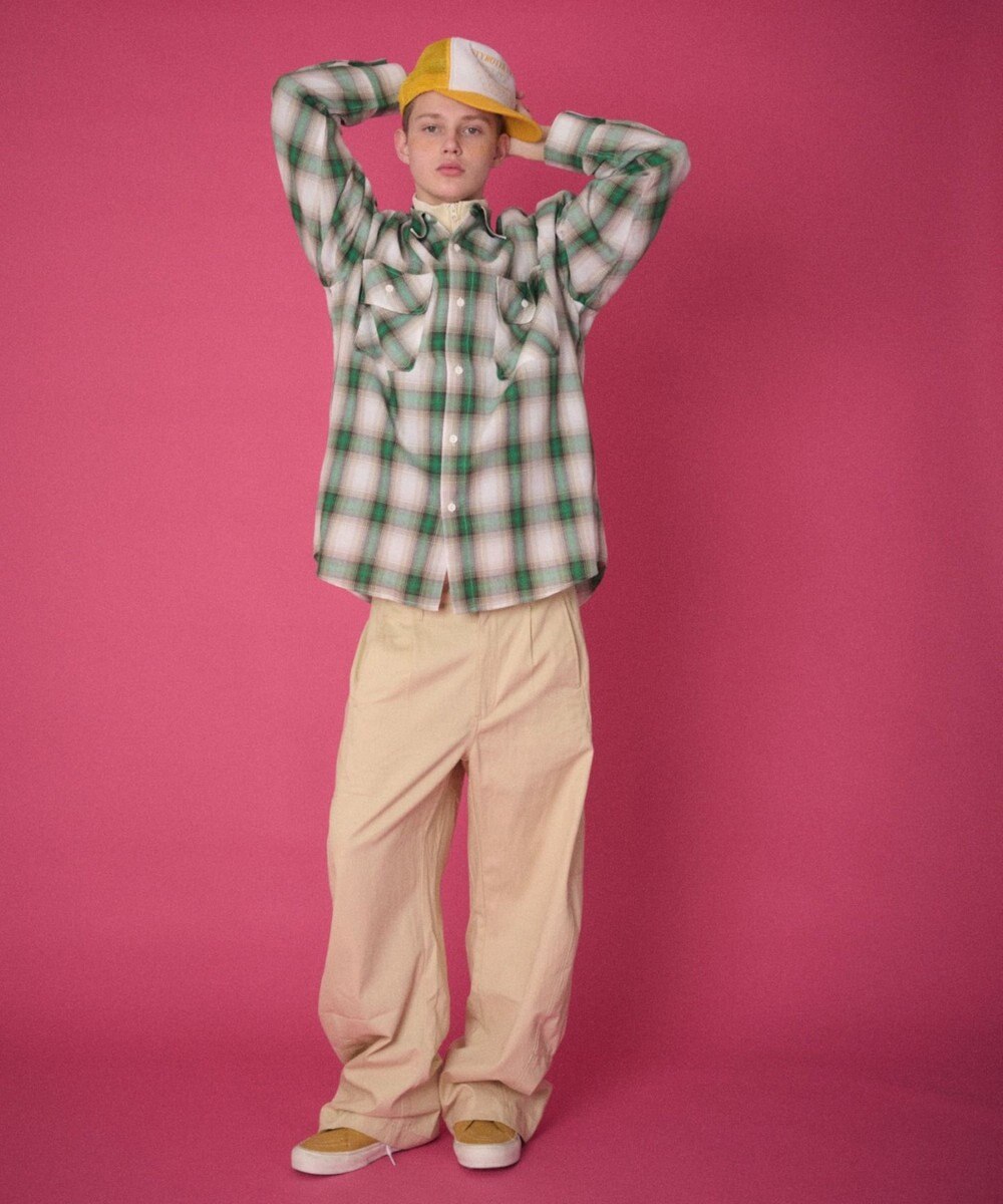 WEGO 【ユニセックス着用ITEM】ステッチカラーチノパンツ 