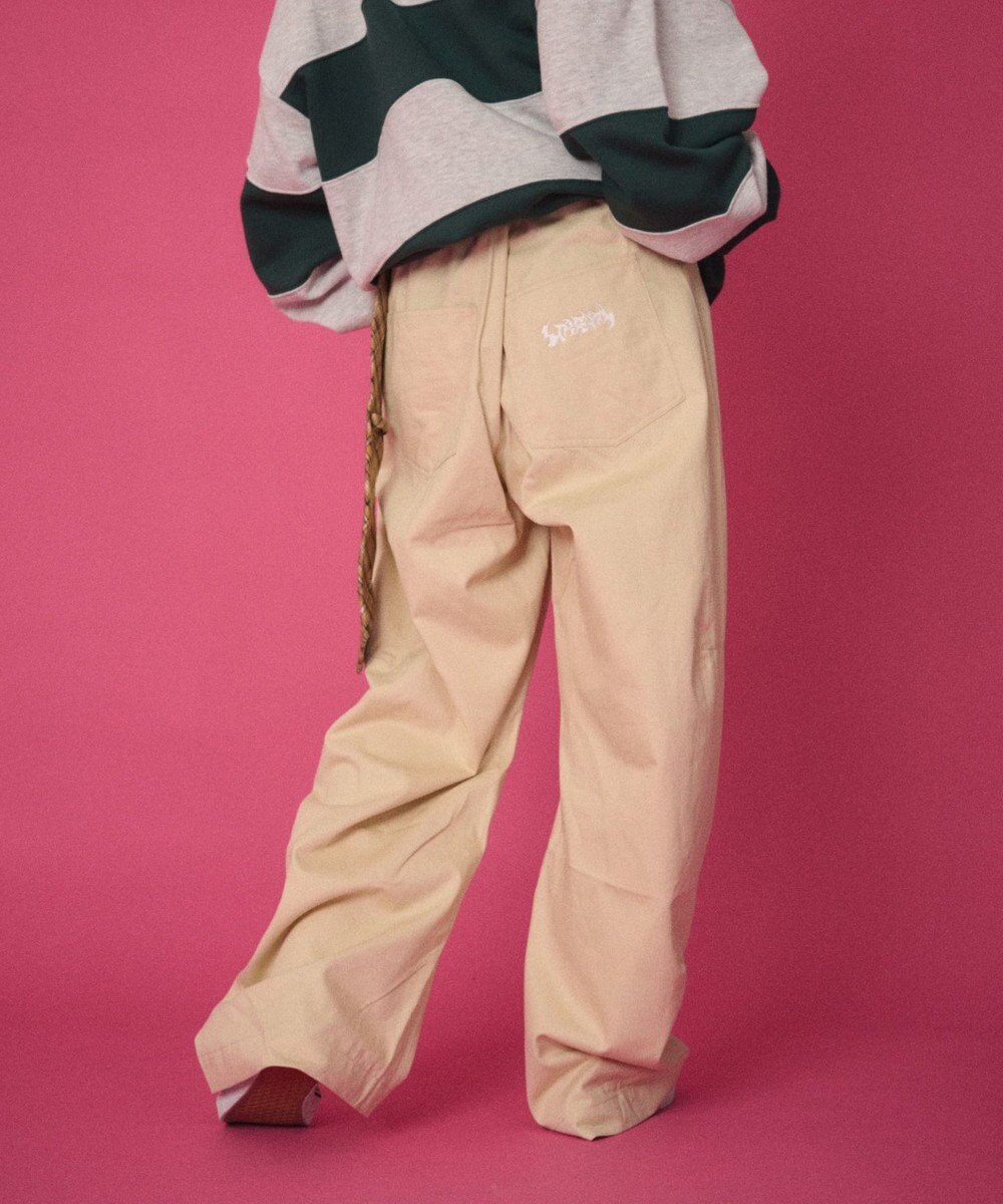 WEGO 【ユニセックス着用ITEM】ステッチカラーチノパンツ 