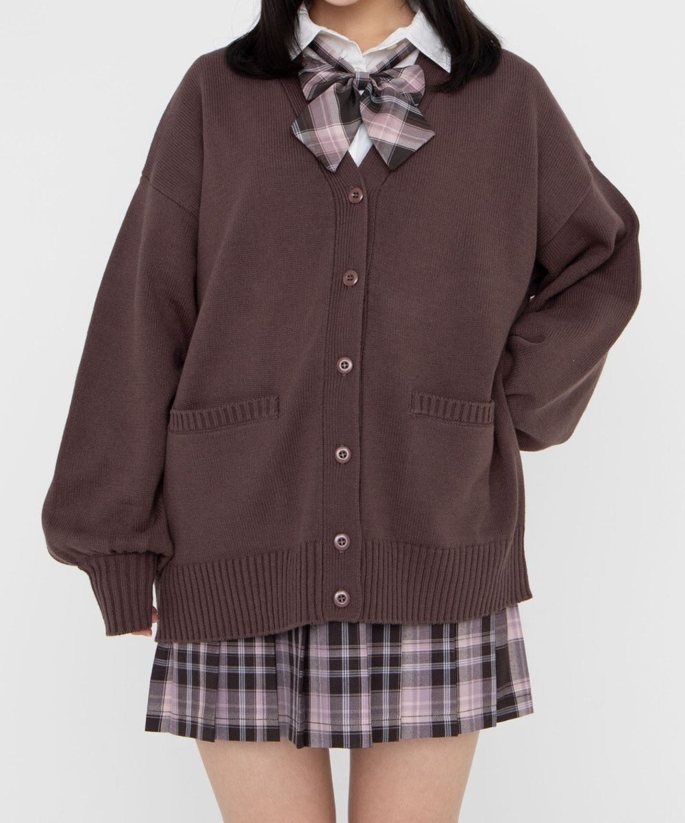 WEGO 【SCHOOLITEM】ニットカーディガン 
