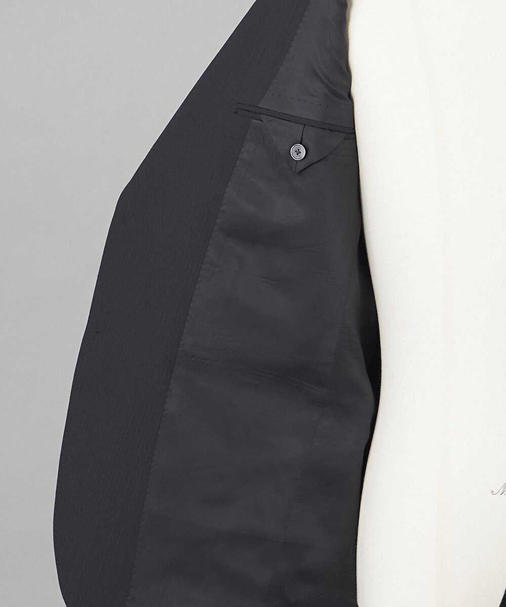 GOTAIRIKU 【オールシーズン対応】WOOL×POLYESTER ライトウェイト スーツ（ブラックストライプ） 