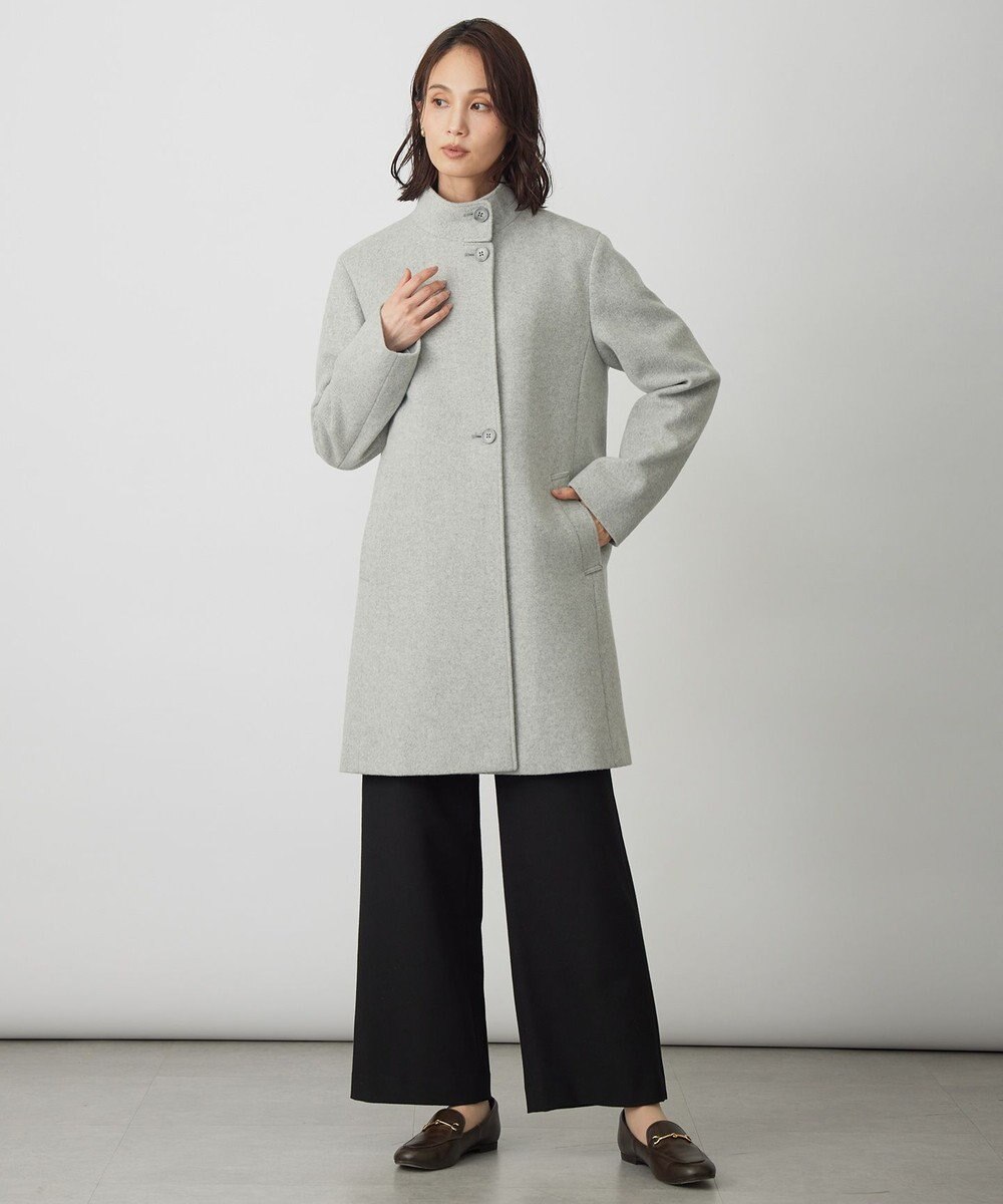 J.PRESS LADIES ショートビーバー スタンドカラー コート 