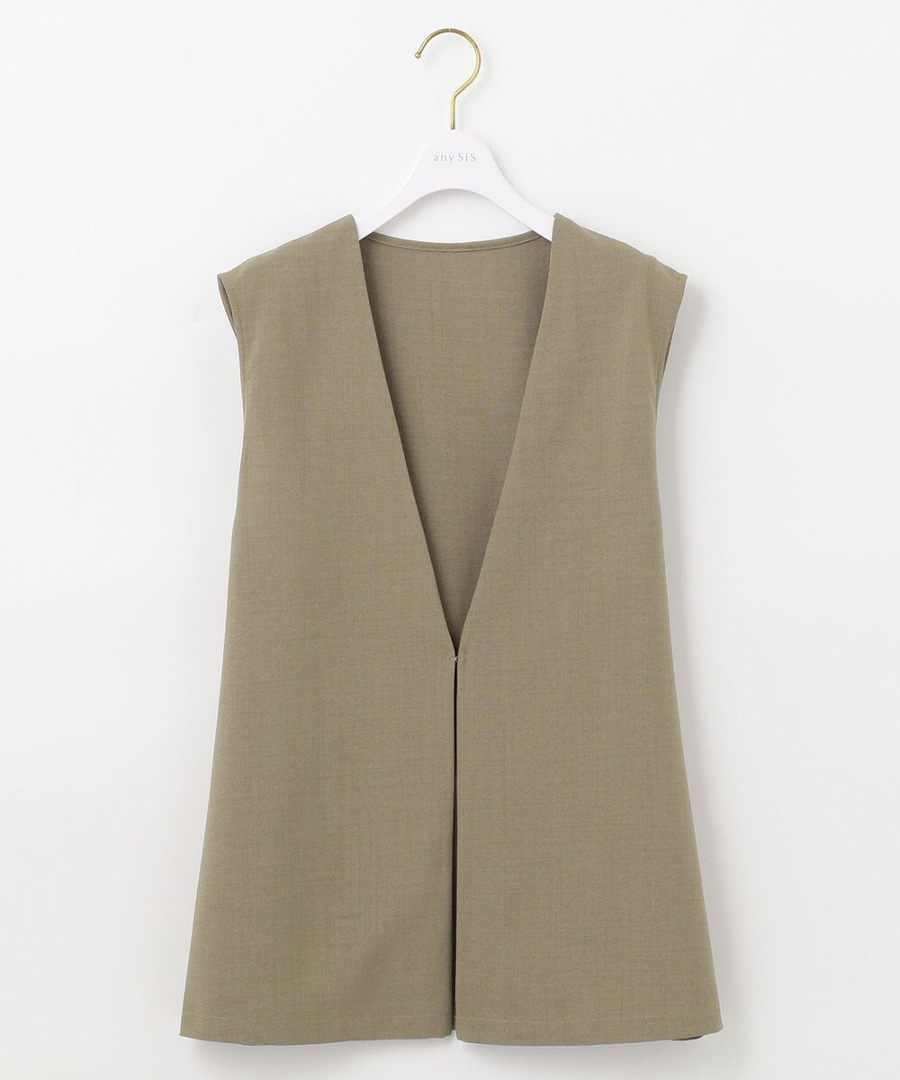 ANY SIS 【セットアップ対応】リネンライク ジレ 