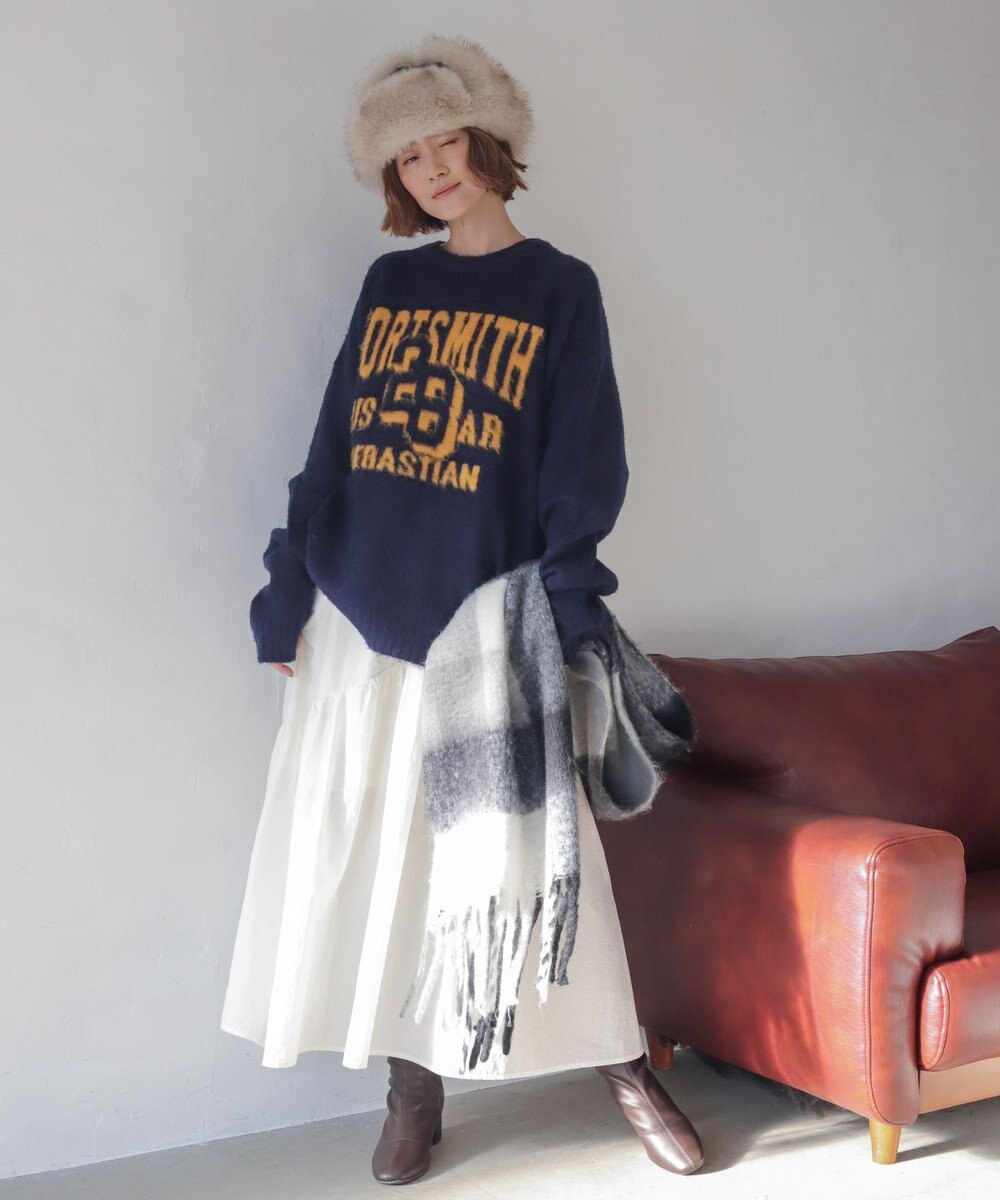 WEGO 【ユニセックス着用ITEM/MLサイズ展開/25年秋冬新作】ファジーグラフィックプルオーバー 