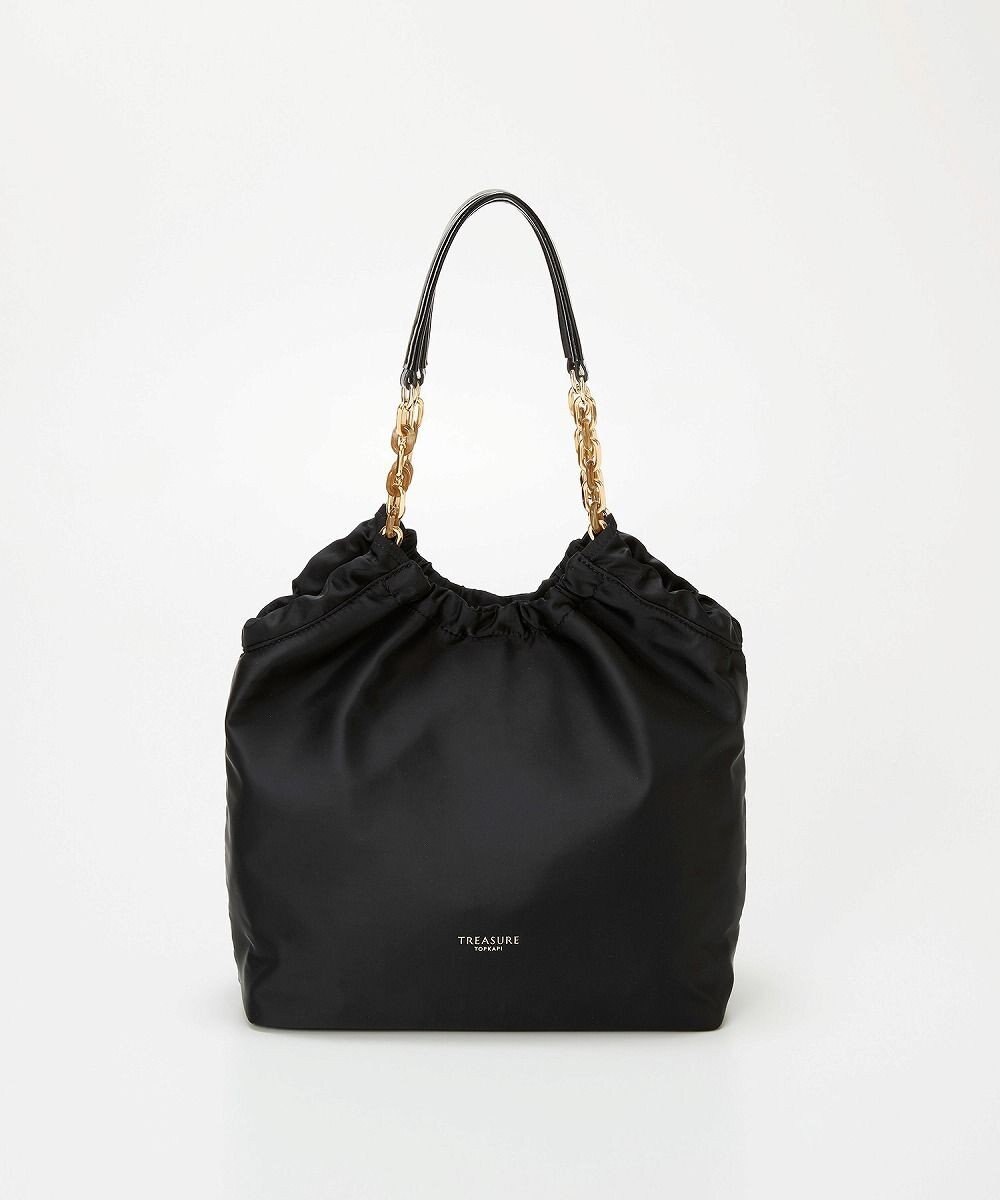 TOPKAPI 【TREASURE TOPKAPI】コンビチェーン ギャザー ナイロン トートバッグ 