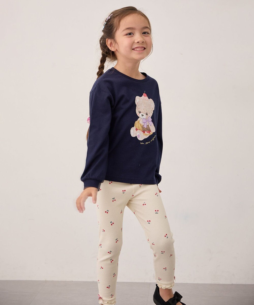 ANY KIDS アニマルモチーフ長袖Tシャツ 