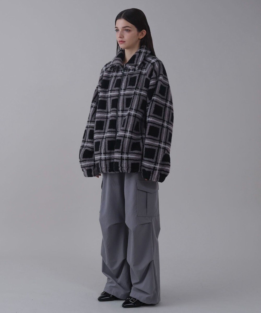 WEGO 【ユニセックス着用ITEM】ボアチェックブルゾン 