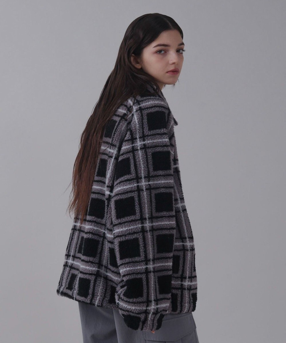 WEGO 【ユニセックス着用ITEM】ボアチェックブルゾン 