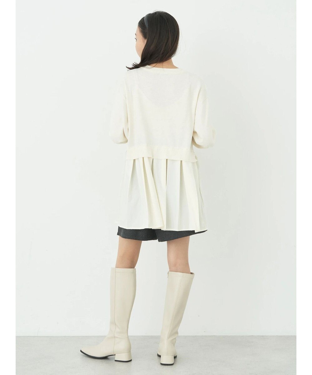 earth music&ecology プリーツドッキングカーディガン 