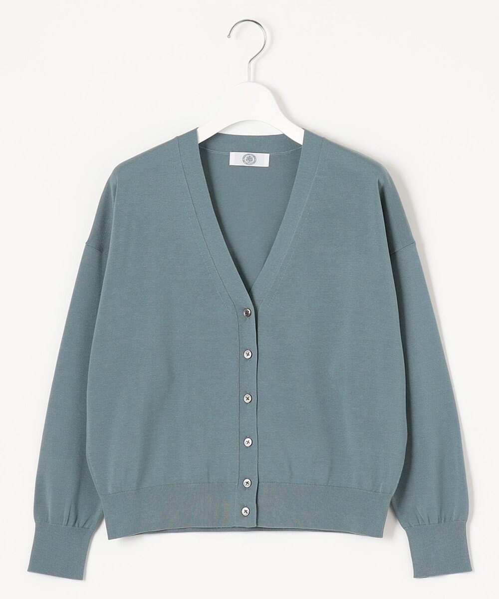 J.PRESS LADIES S 【洗える】 Co/Peライト Vネック ショート カーディガン 