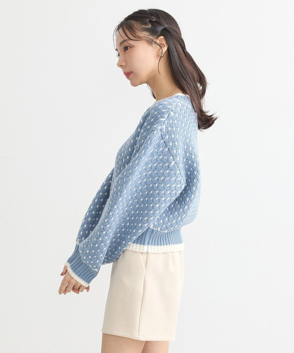 earth music&ecology ポコポコジャガードニットプルオーバー 