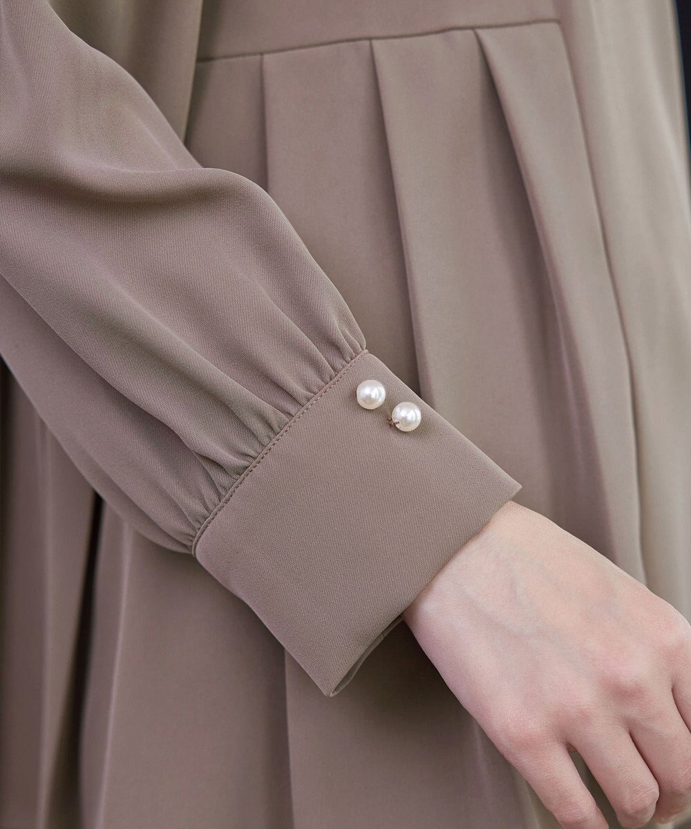 Tiaclasse 【ブラウス&パンツ2点セット】サイドプリーツブラウス×テーパードパンツ セットアップ 