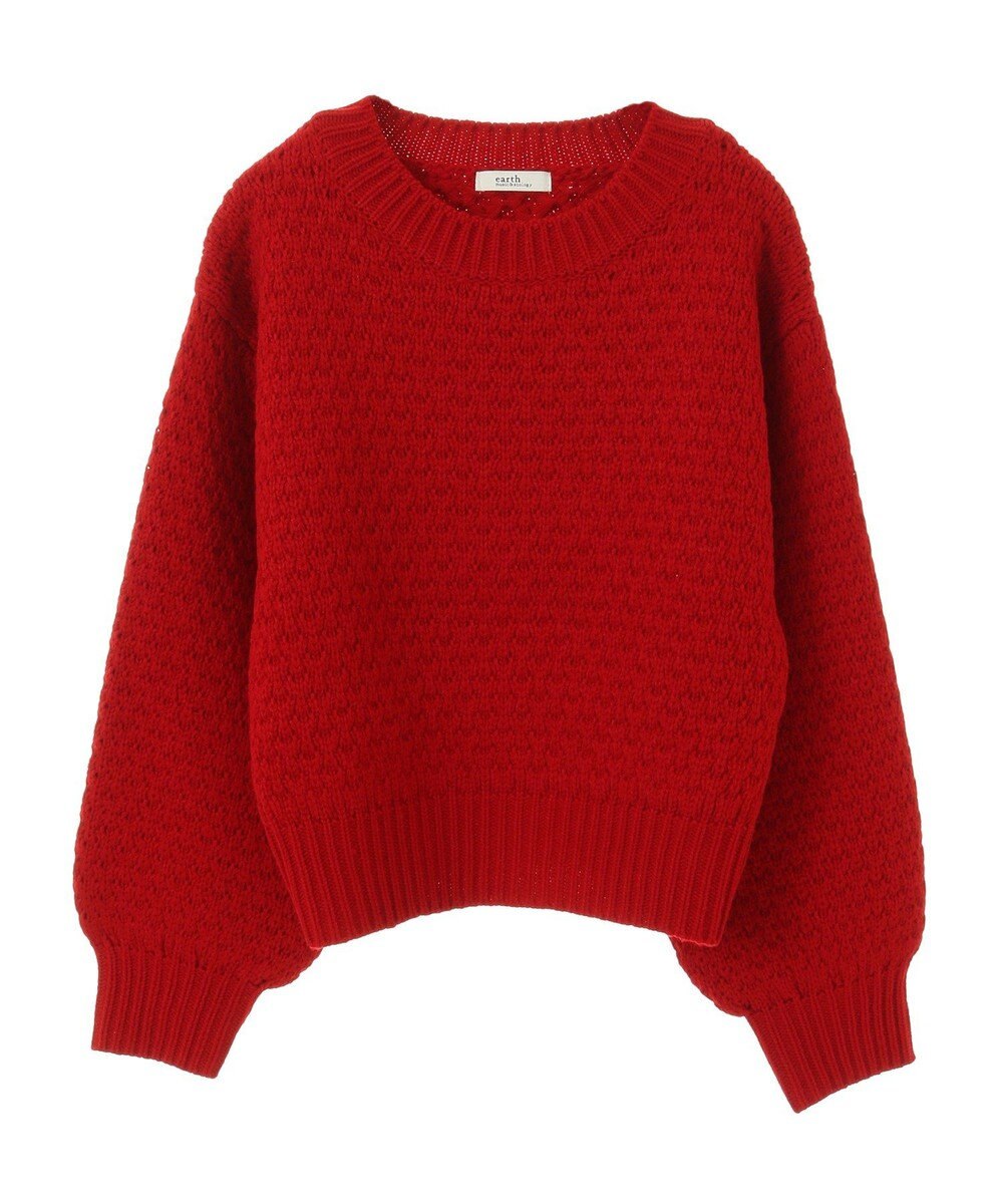 earth music&ecology ポコポコジャガードニットプルオーバー 