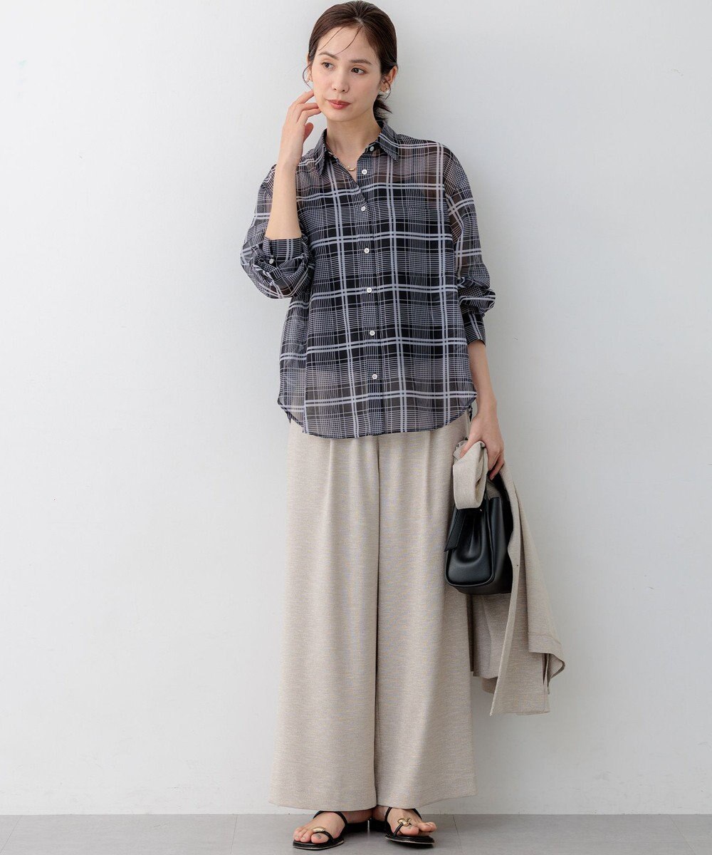 組曲 L 【先行予約】ライトリネンライクイージーワイド パンツ 