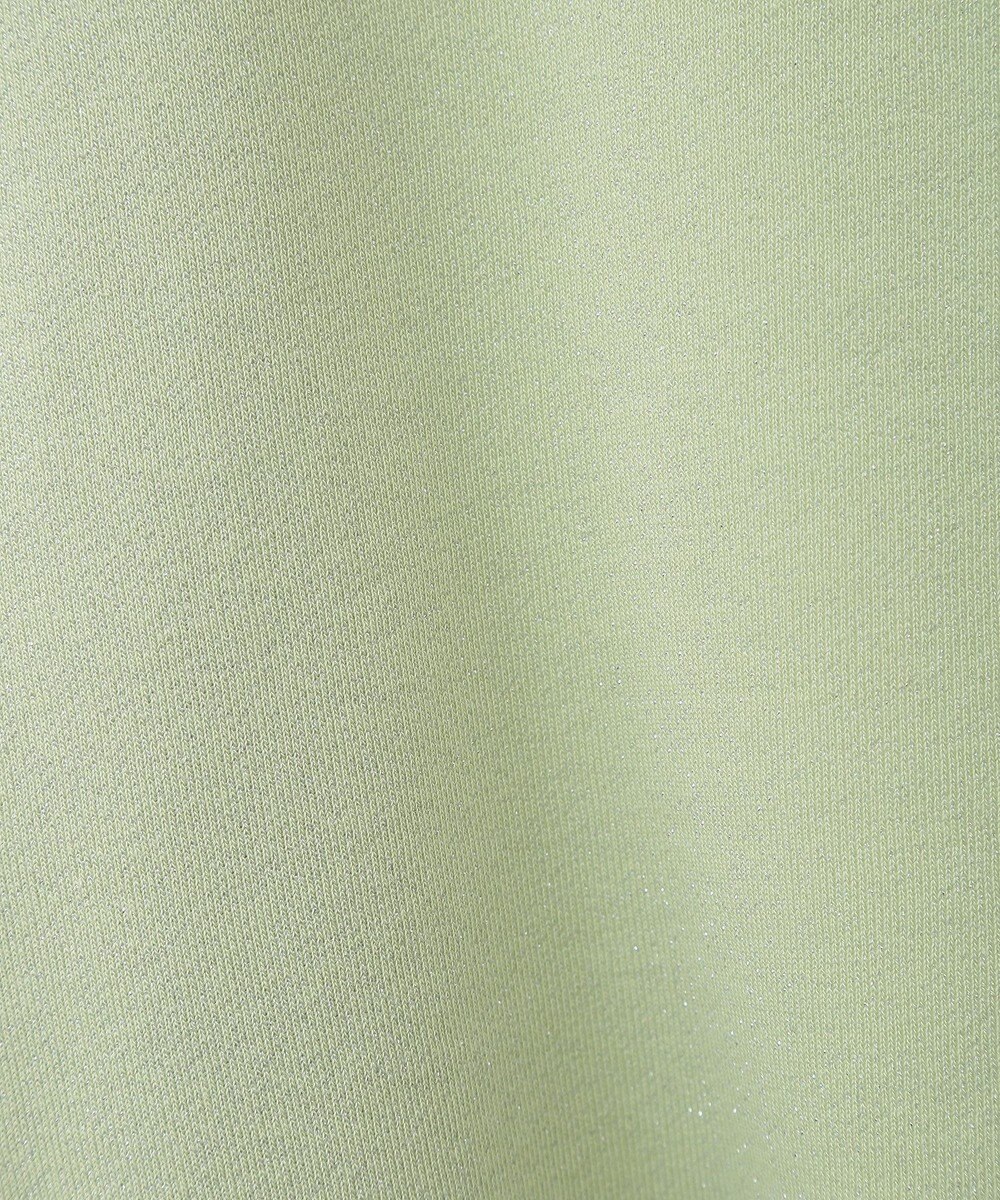 Green Parks ショート丈ラメ裏毛ボートネックプルオーバー 