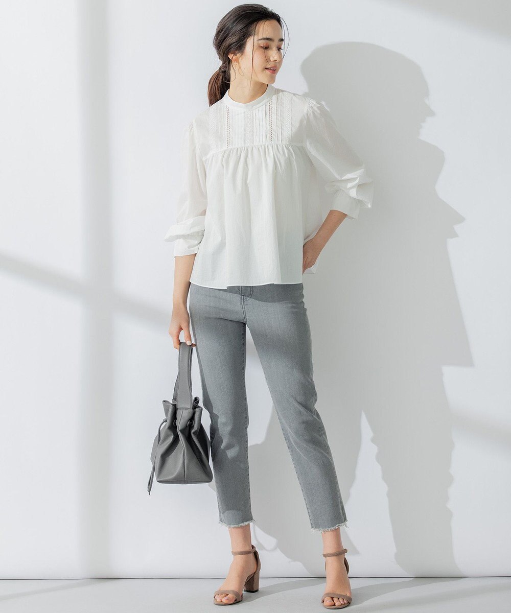 組曲 レースコンビタックディテール ブラウス 