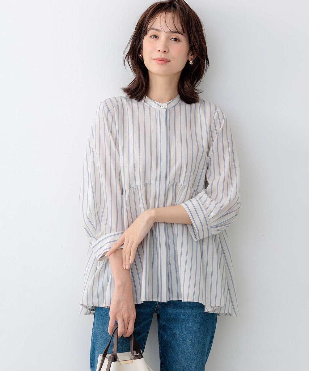 組曲 ニューリヨセルシャーティングペプラム ブラウス 