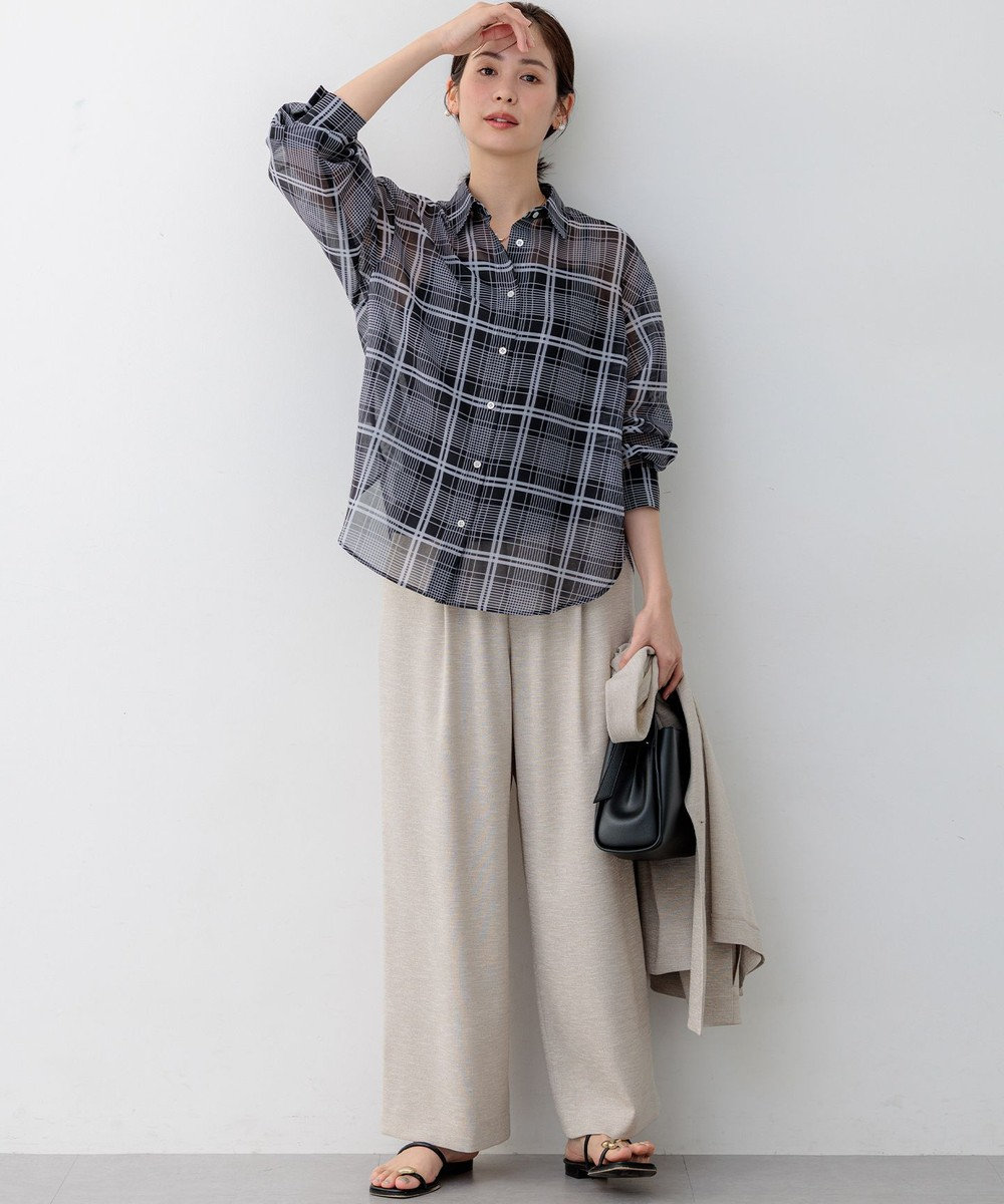 組曲 L 【先行予約】ライトリネンライクイージーワイド パンツ 