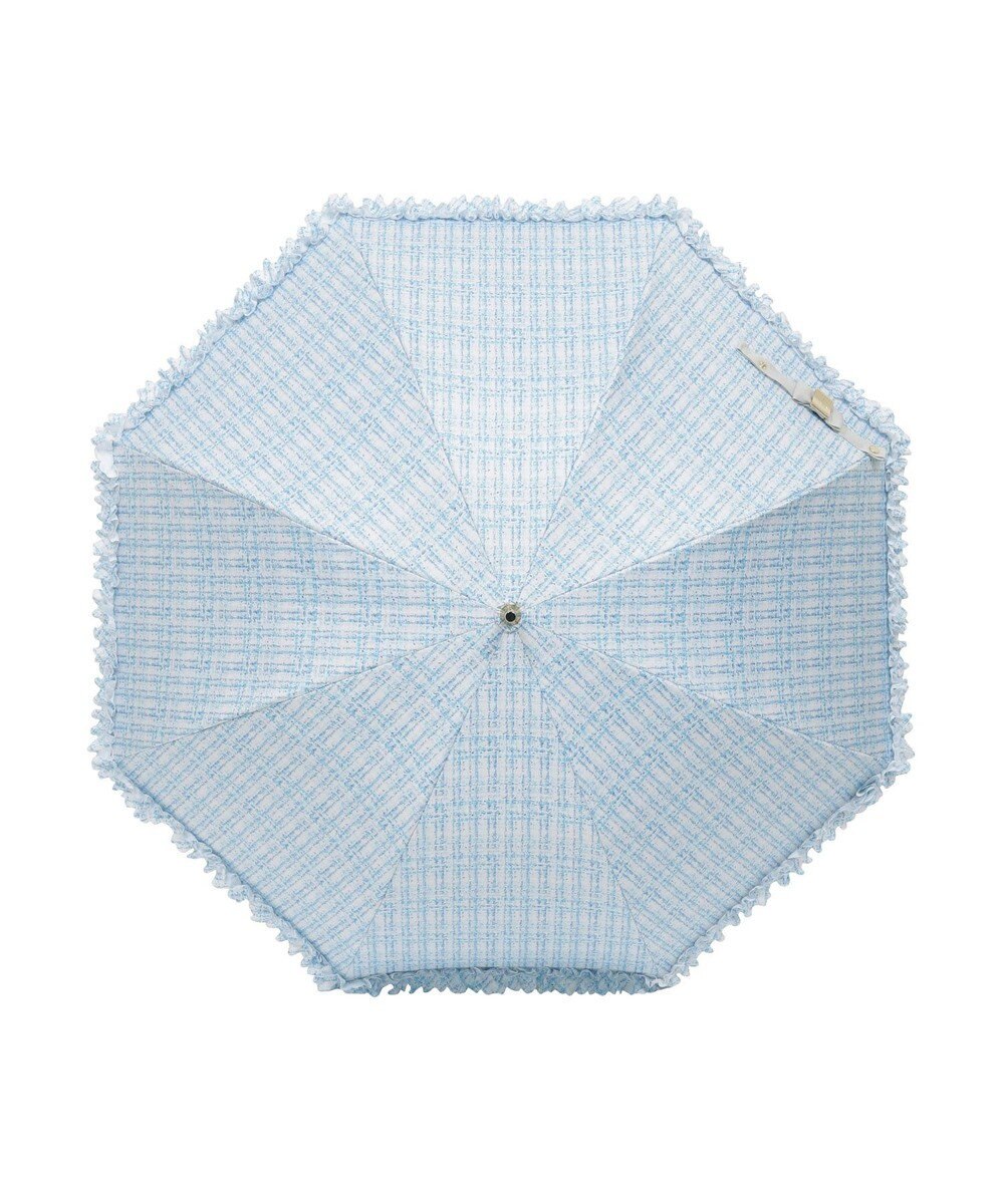 MOONBAT 【遮光/晴雨兼用日傘】LANVIN en Bleu (ランバン オン ブルー)ドビーフリル ハート 遮熱 UV 長傘 