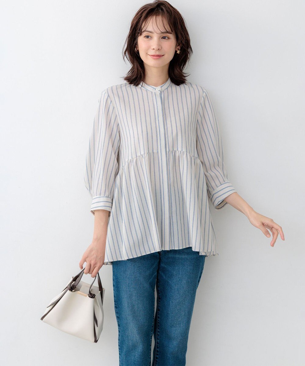 組曲 ニューリヨセルシャーティングペプラム ブラウス 