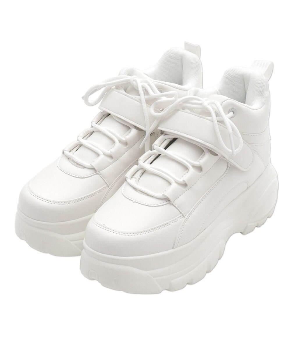 WEGO 【MLサイズ展開】ハイカットベルト厚底スニーカー 