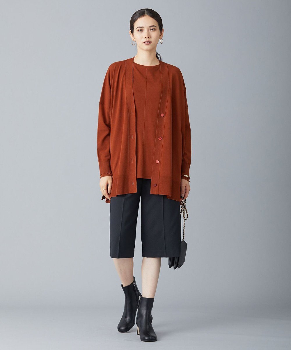 ICB 【洗える・WEB限定カラーあり】 ヴィスコースワイド カーディガン 
