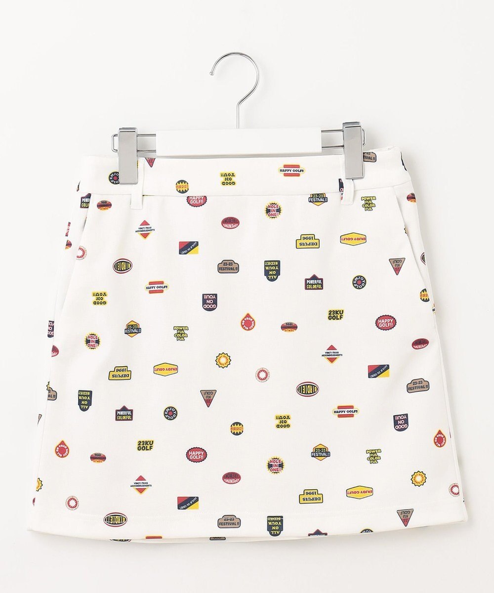 23区GOLF 【WOMEN】【吸水速乾】ステッカープリント スカート 