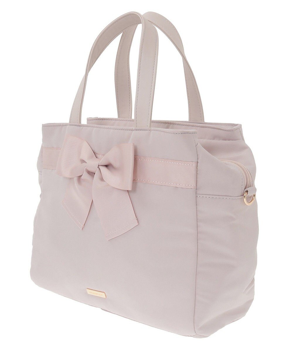 Maison de FLEUR グログランリボン3ルーム2Wayトートバッグ 