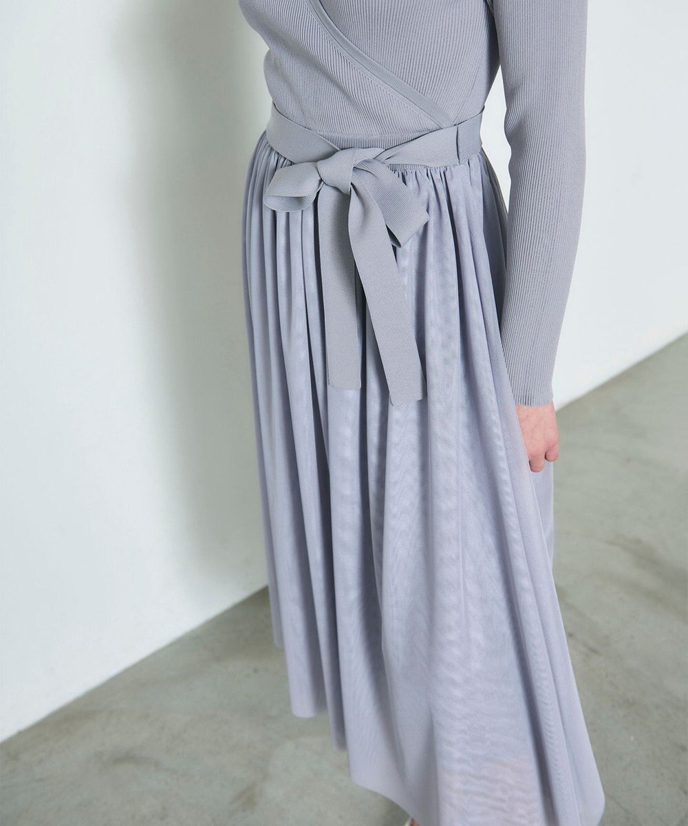 GRACE CONTINENTAL チュールコンビニットワンピース 