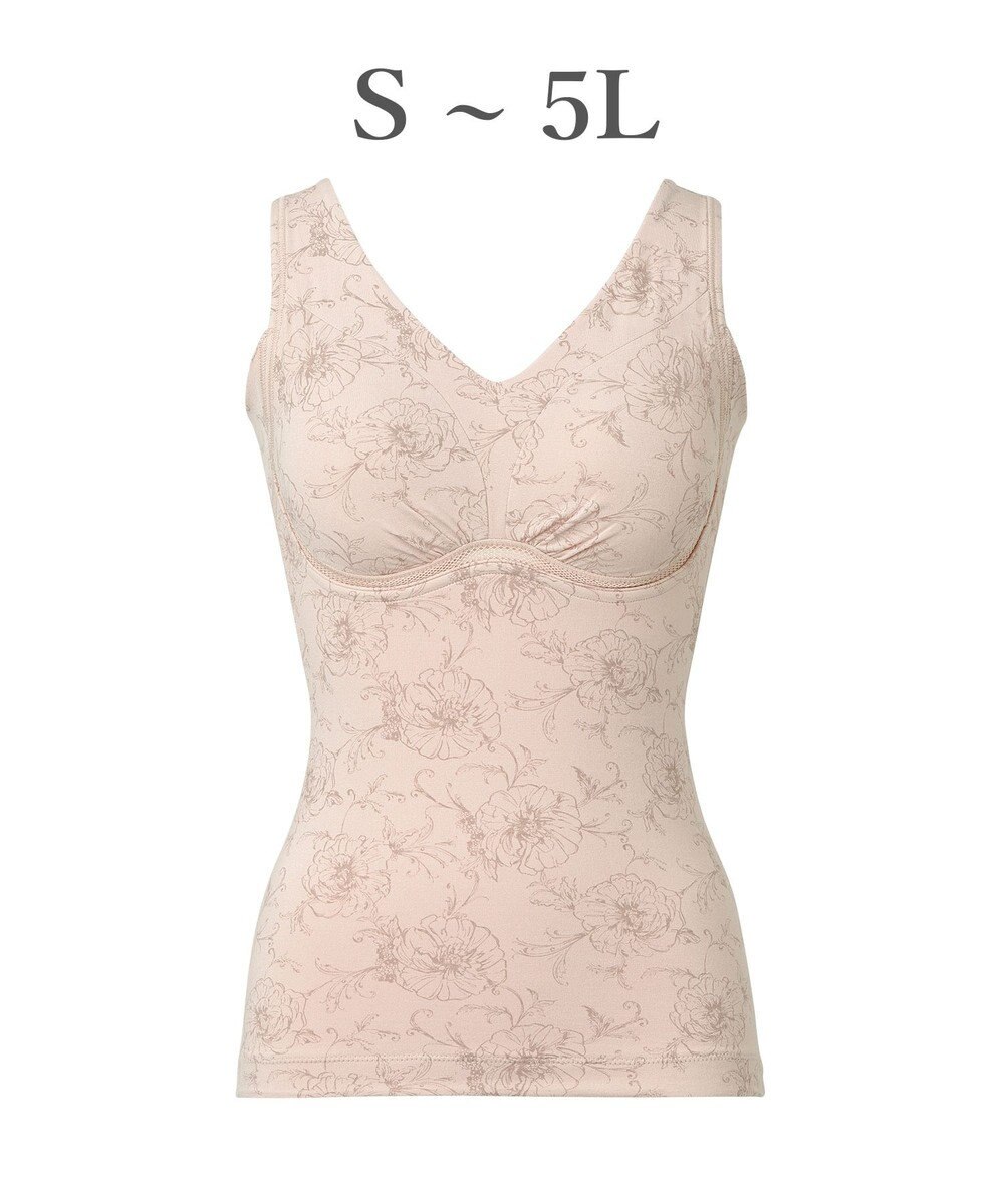 BRADELIS New York 【Yukine inc. / ブラデリス】ゆきねえ365綿混モアらく快適フルカップブラキャミ24 ノンワイヤー 補正 洋服に響きにくい ブラトップ カップ付き シェイパー YH524301 