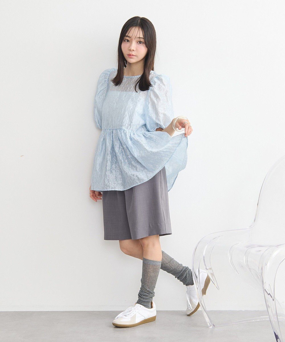 earth music&ecology シアージャガードペプラムチュニック 