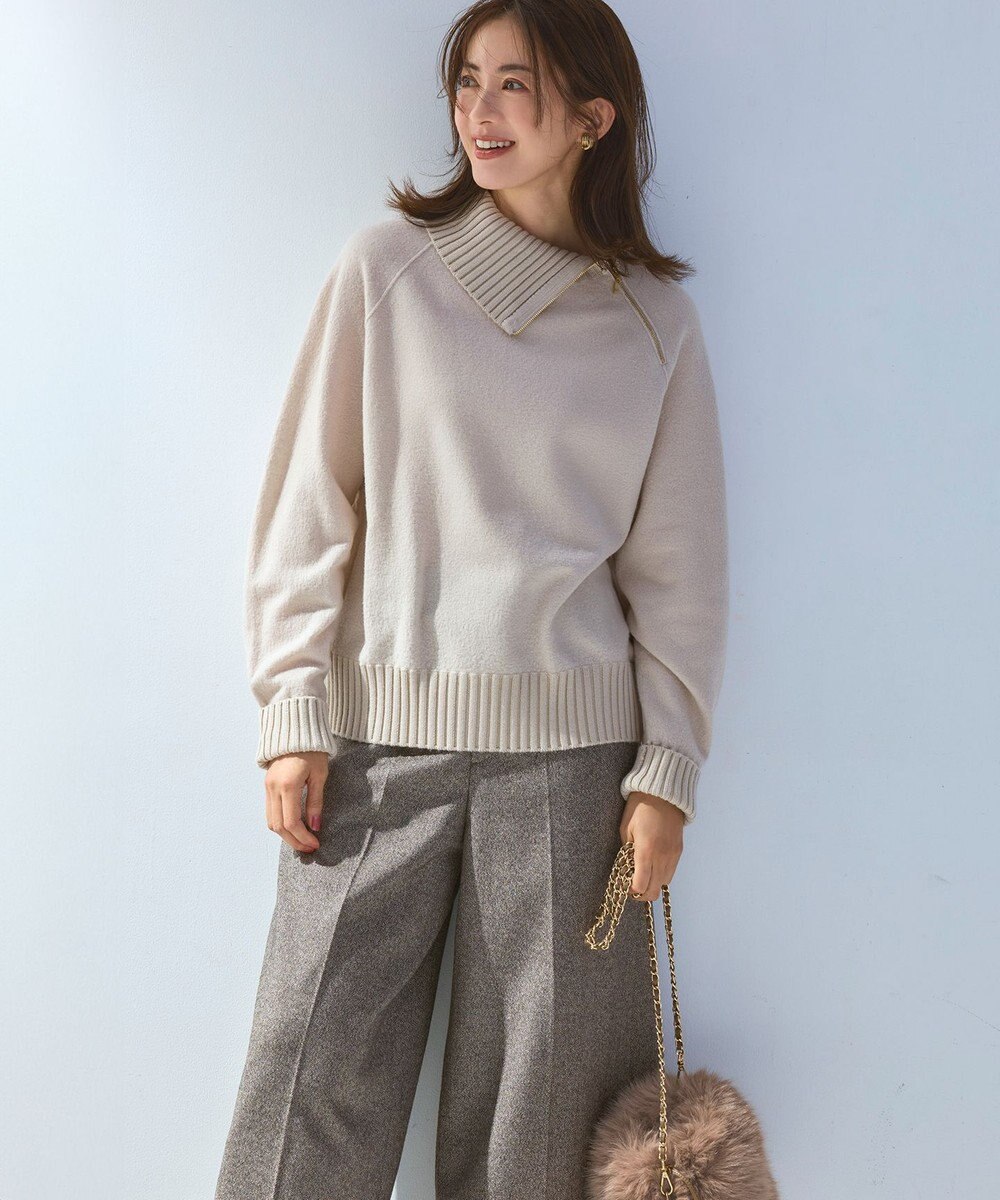 23区 L ラメミックスツイード クロップド パンツ 