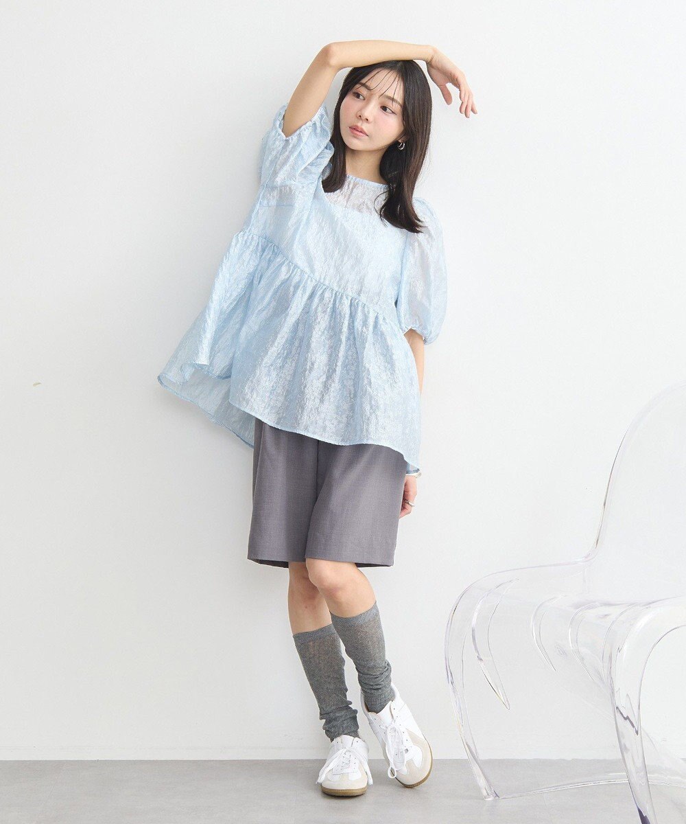 earth music&ecology シアージャガードペプラムチュニック 