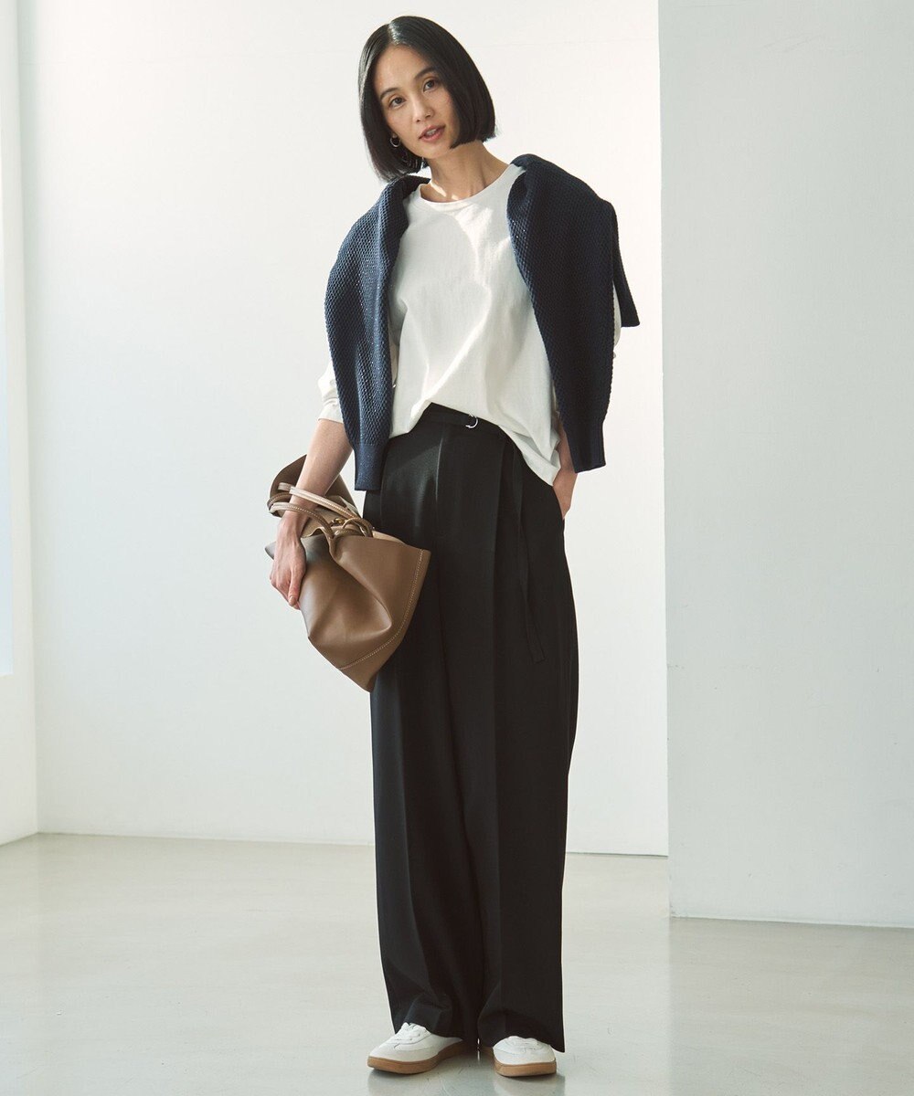 UNFILO イージーチノ ベルト付きパンツ 