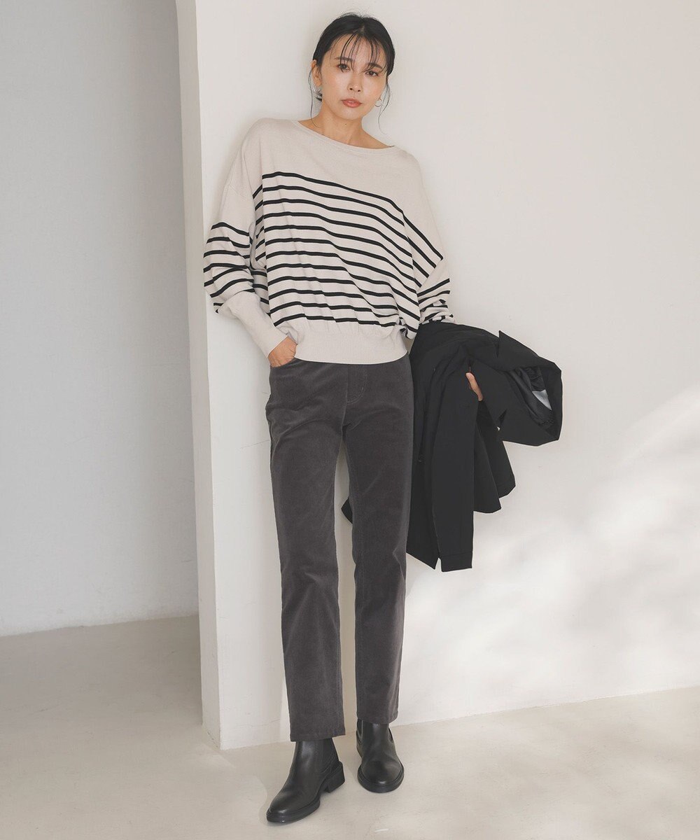UNFILO ストレッチコーデュロイ スリムパンツ 