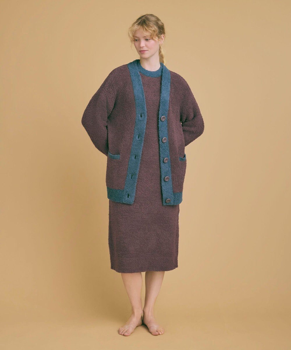 une nana cool カラーブロッキング　カーディガン 