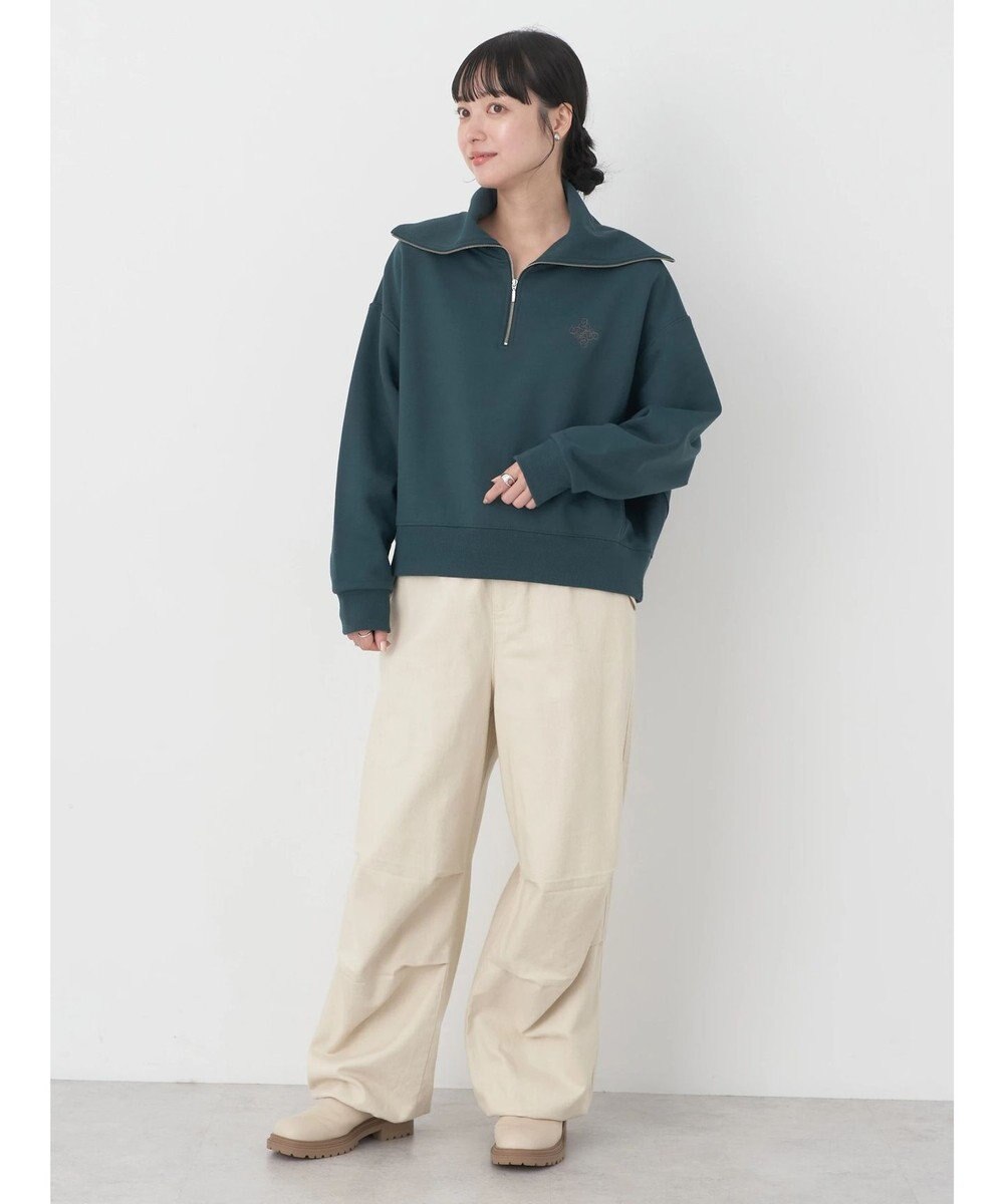 earth music&ecology ハーフＺＩＰ裏起毛プルオーバー 