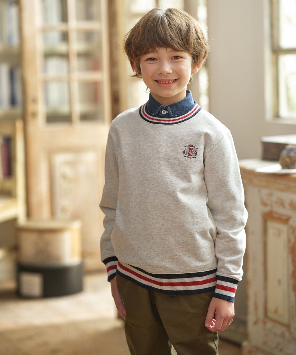 J.PRESS KIDS 【100-130cm】トリコリブコンビボーダー ミニ裏毛 トレーナー 