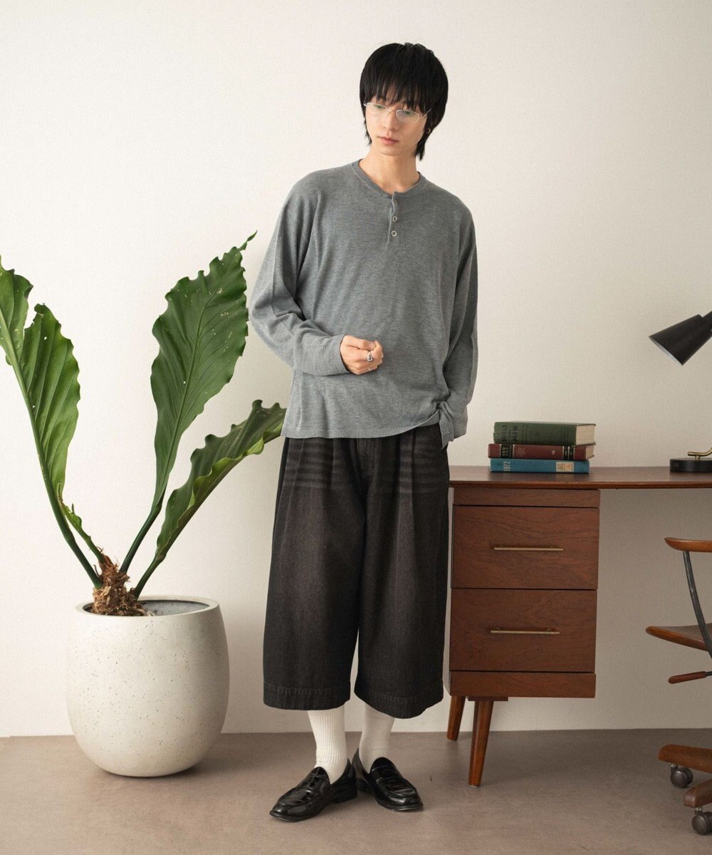 WEGO クロップドワイドデニムパンツ 