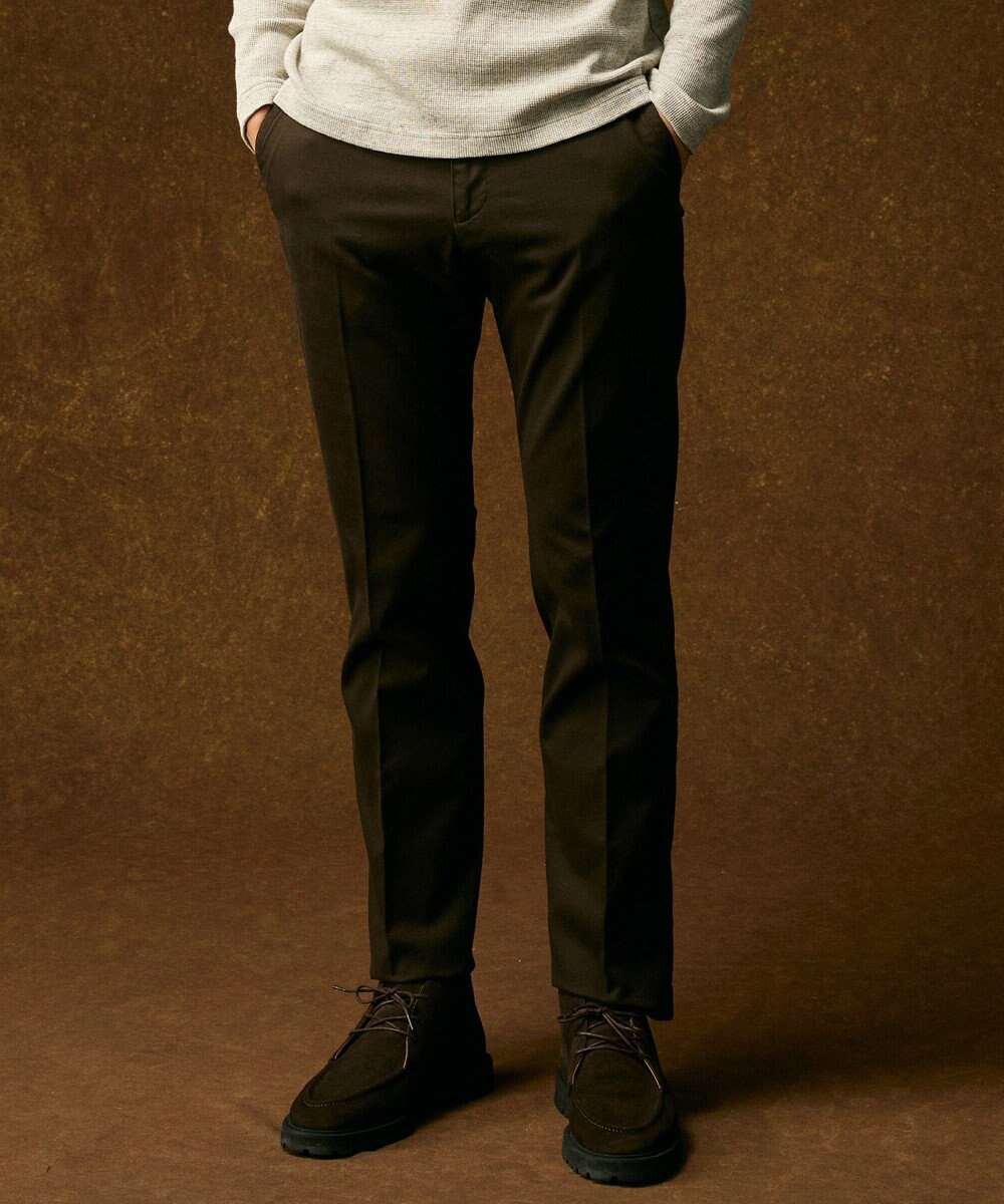 JOSEPH ABBOUD 【キングサイズ・ウエストも伸びる！オーガニックコットン使用・25AW】トリコチンストレッチ パンツ 