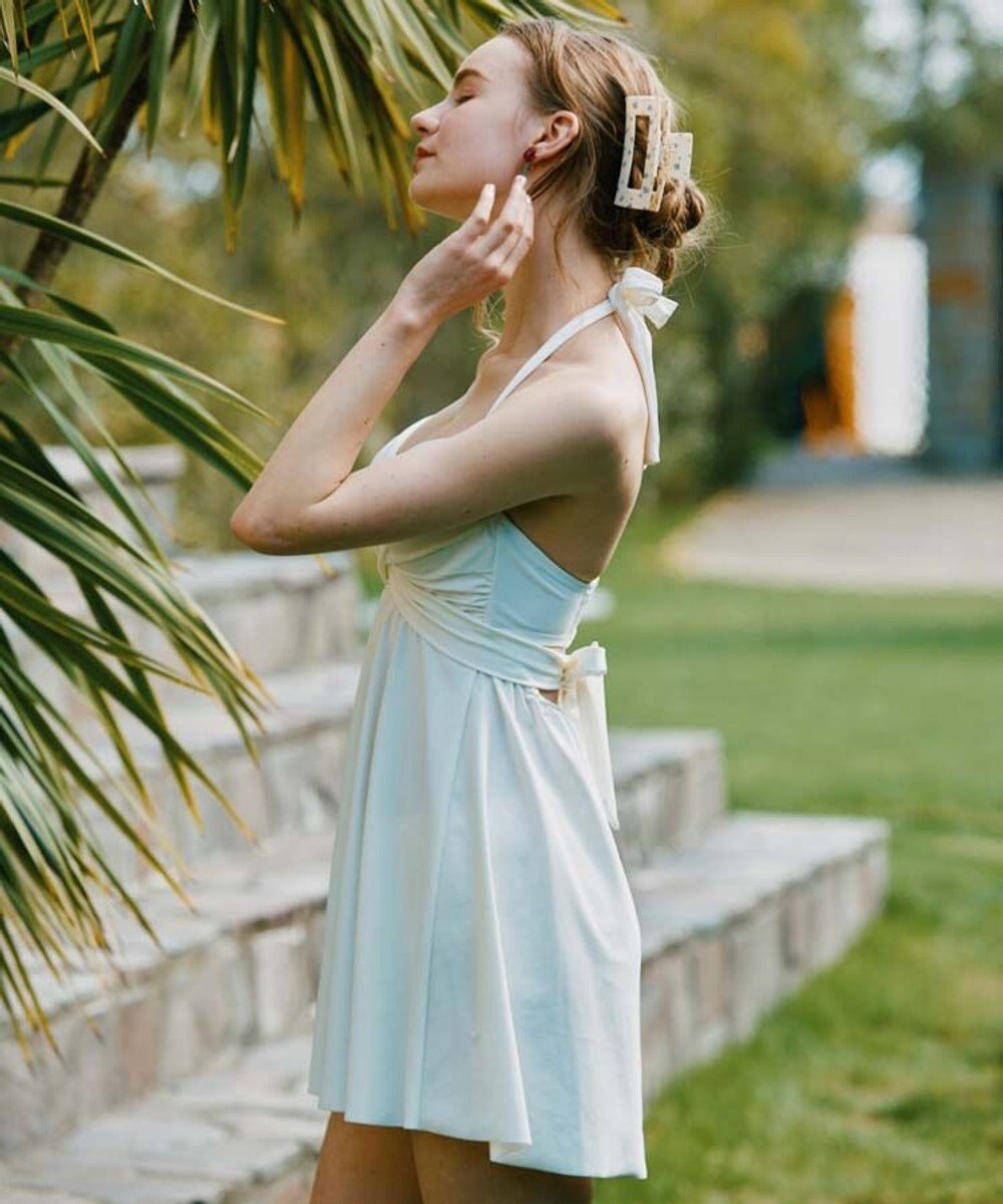 San-ai Resort（三愛水着楽園） ワコール定番商品カップ使用、GHIカップの大きなお胸に対応【グラマラスフィット】クロスワイヤーAライン水着　9D-M　【San-ai Resort（サンアイリゾート）】 