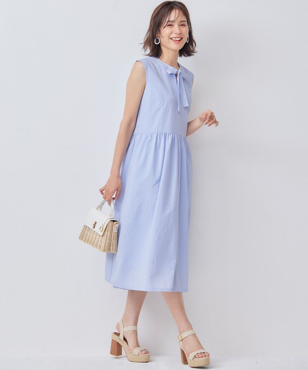 組曲 サッカーストレッチ ボウタイワンピース 