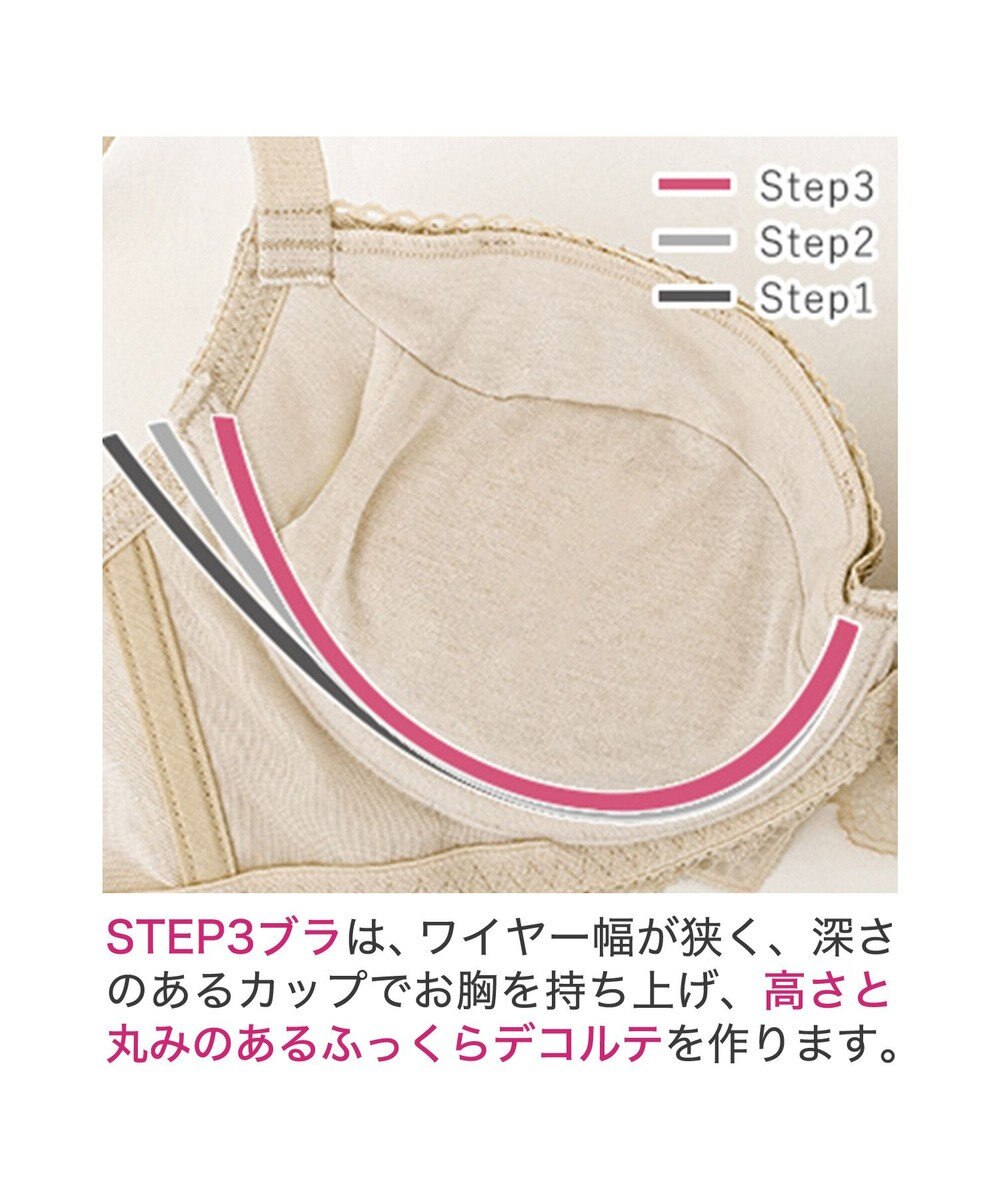 BRADELIS New York 【BRADELIS New York ブラデリス】ジャクリーンステップ3ブラ24A1 育乳補整 補正 ブラジャー 下着 幅狭ワイヤーでバストを整える 