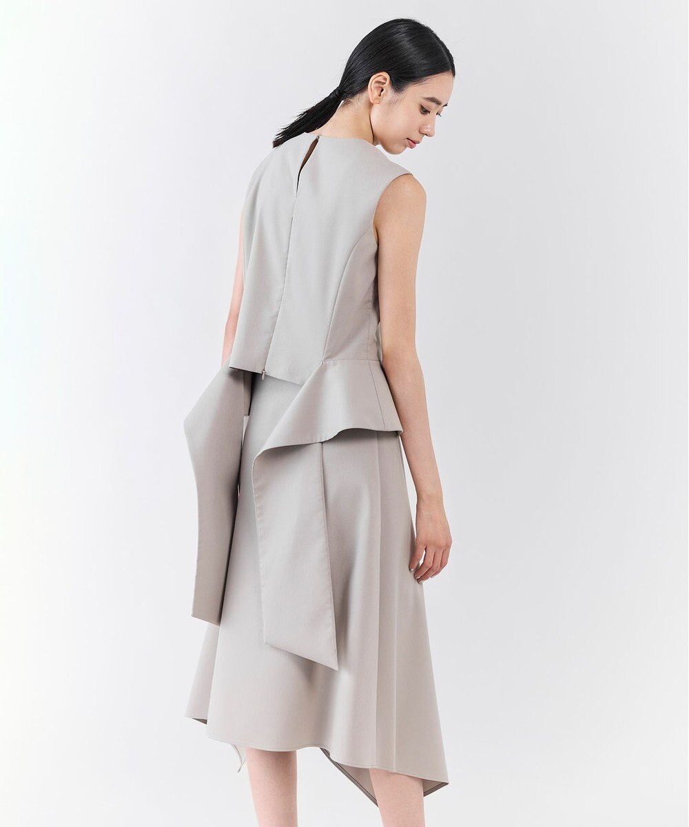 23区 S 【エステータ】ライトダブルクロス バックリボン ペプラムトップス 