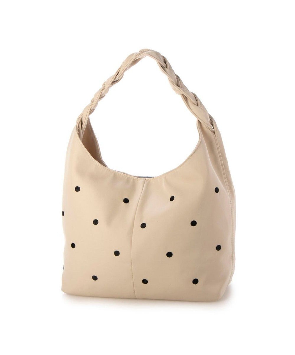 UNBILLION カシュカシュ cachecache / 三つ編みハンドルドット刺繍トート 