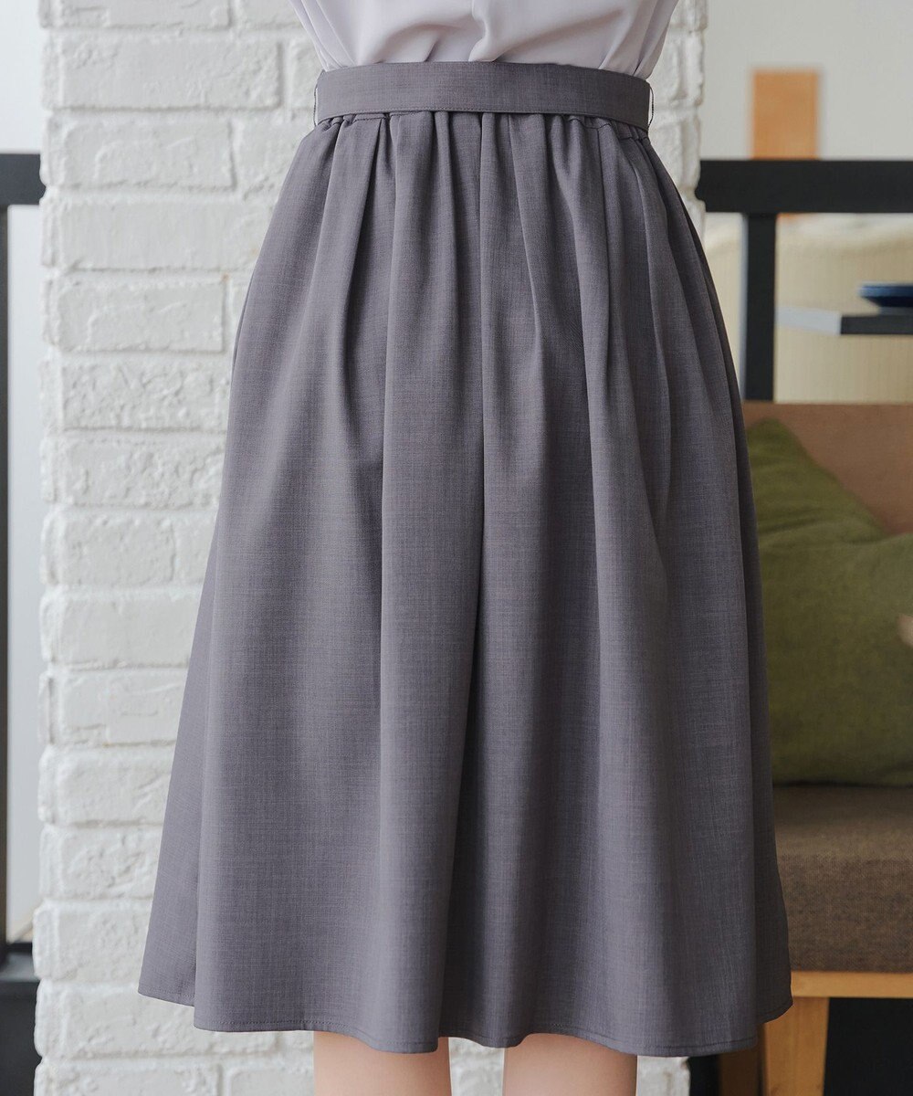 Tiaclasse L ベルト付きフレアスカート 