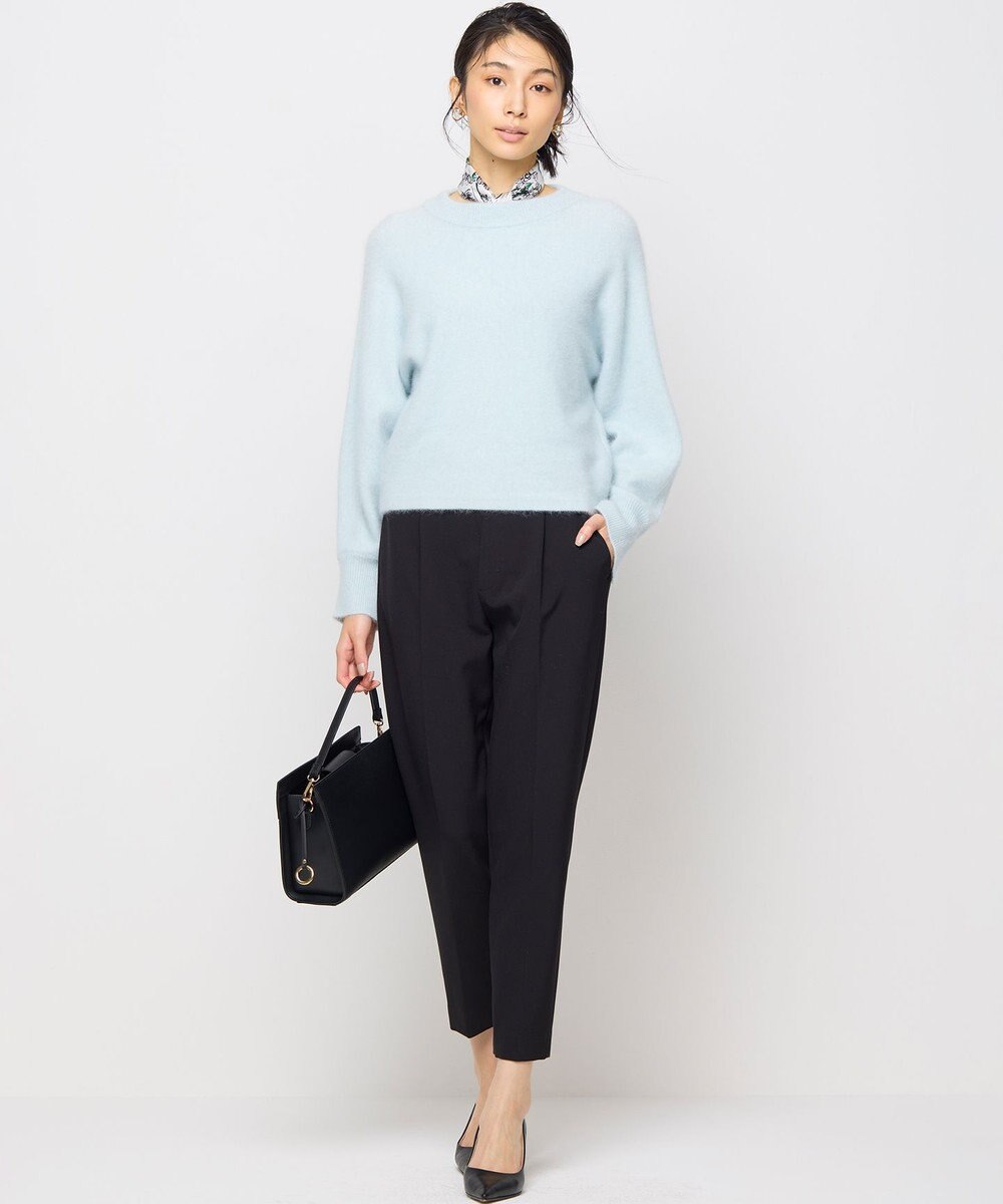 組曲 【暖かい・美シルエット・ストレッチ】バックウォーム テーパードパンツ 