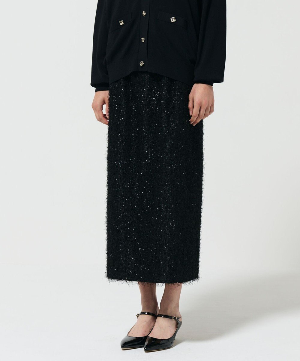 GRACE CONTINENTAL フリンジジャガードタイトスカート 