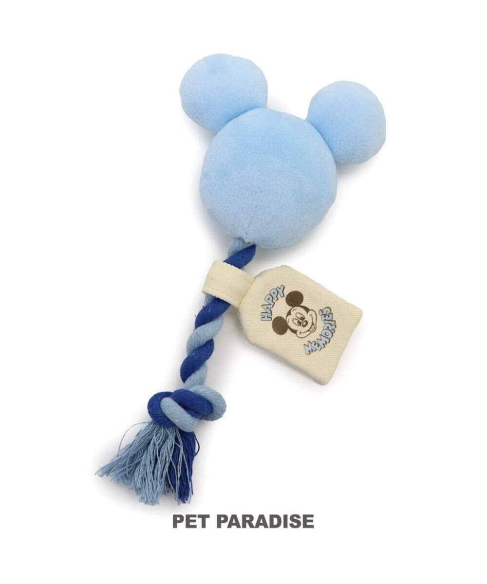 PET PARADISE ディズニー ミッキーマウス 風船ロープ トイ 《ブルー》 小型犬 