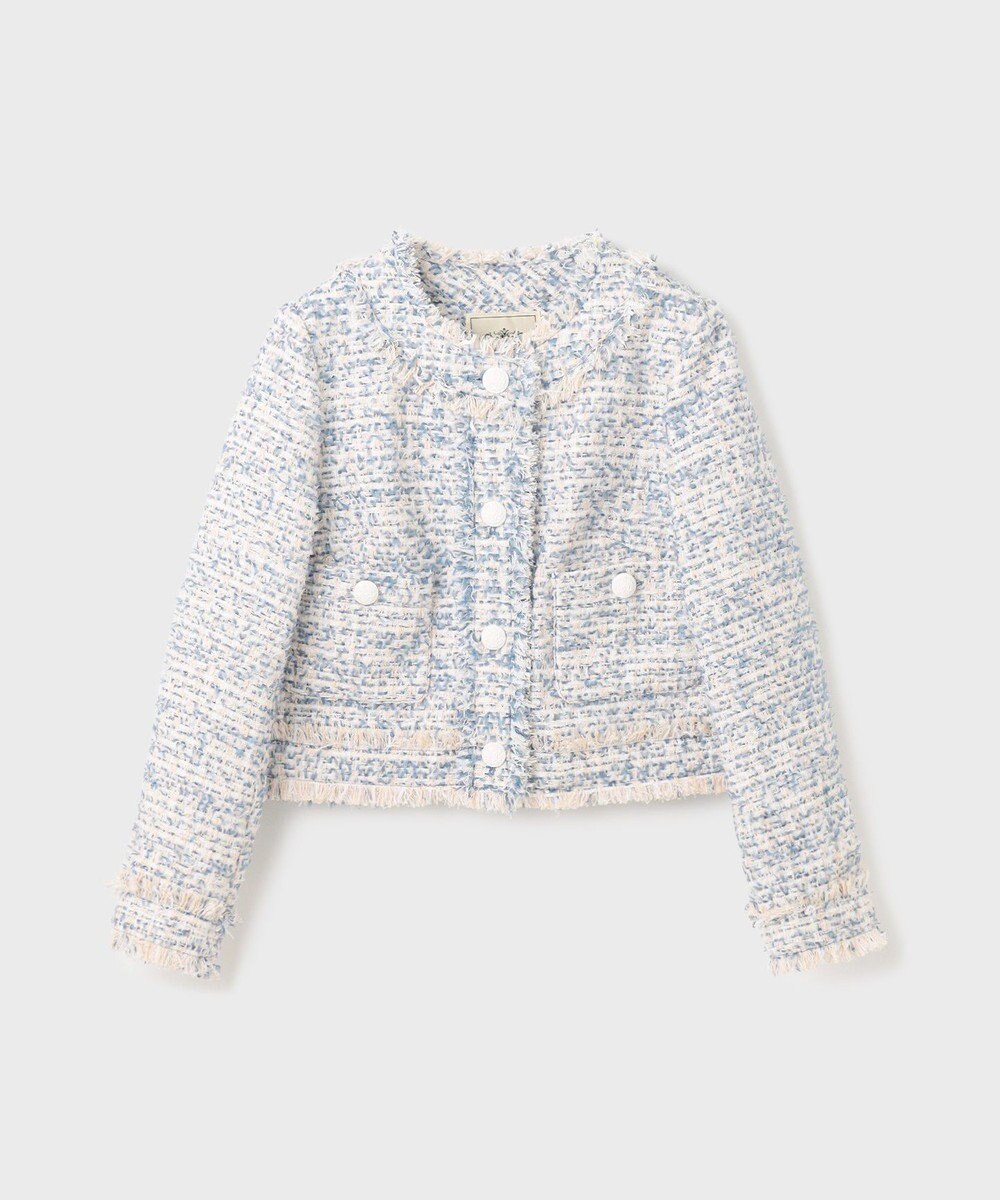 GRACE CONTINENTAL フリンジツイードジャケット 