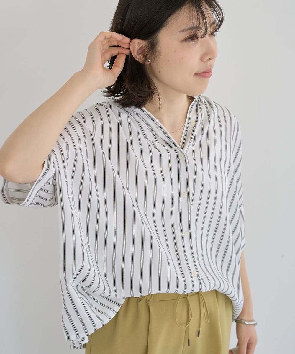 Green Parks 【WEB限定】アソート柄さらっとレーヨンブラウスⅡ 